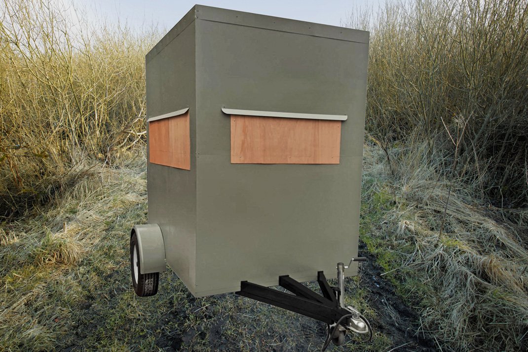 Espiadero portatil con remolque para venados